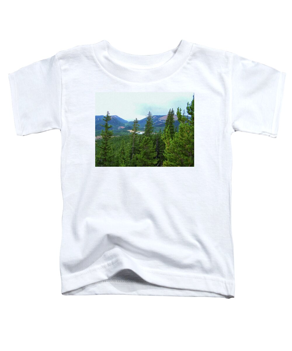 Home Decor Toddler T-Shirt featuring the painting Colorado Springs area Digital Oil #81 by Flees Photos