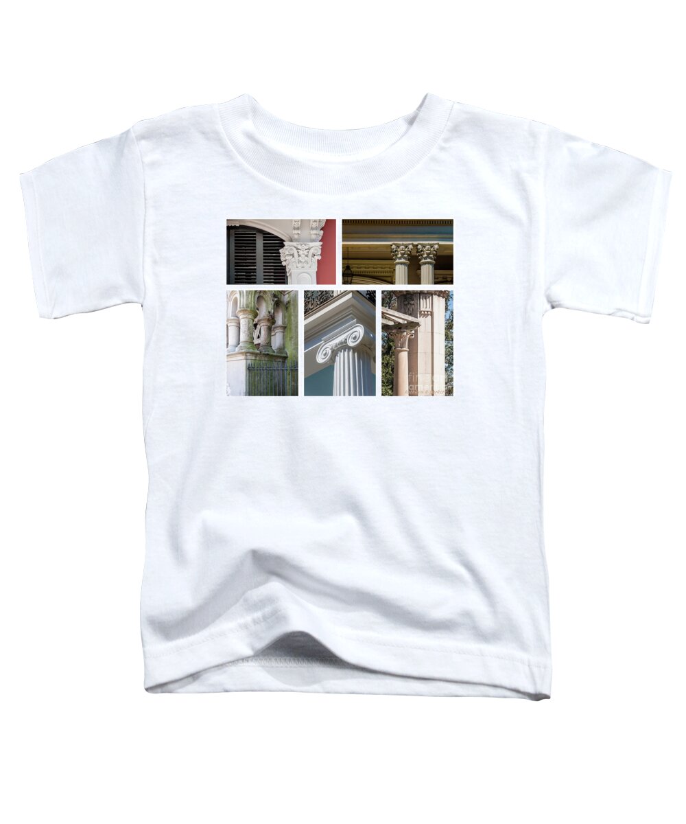 Columns Toddler T-Shirt featuring the photograph Columns of New Orleans Collage 2 by Kathleen K Parker