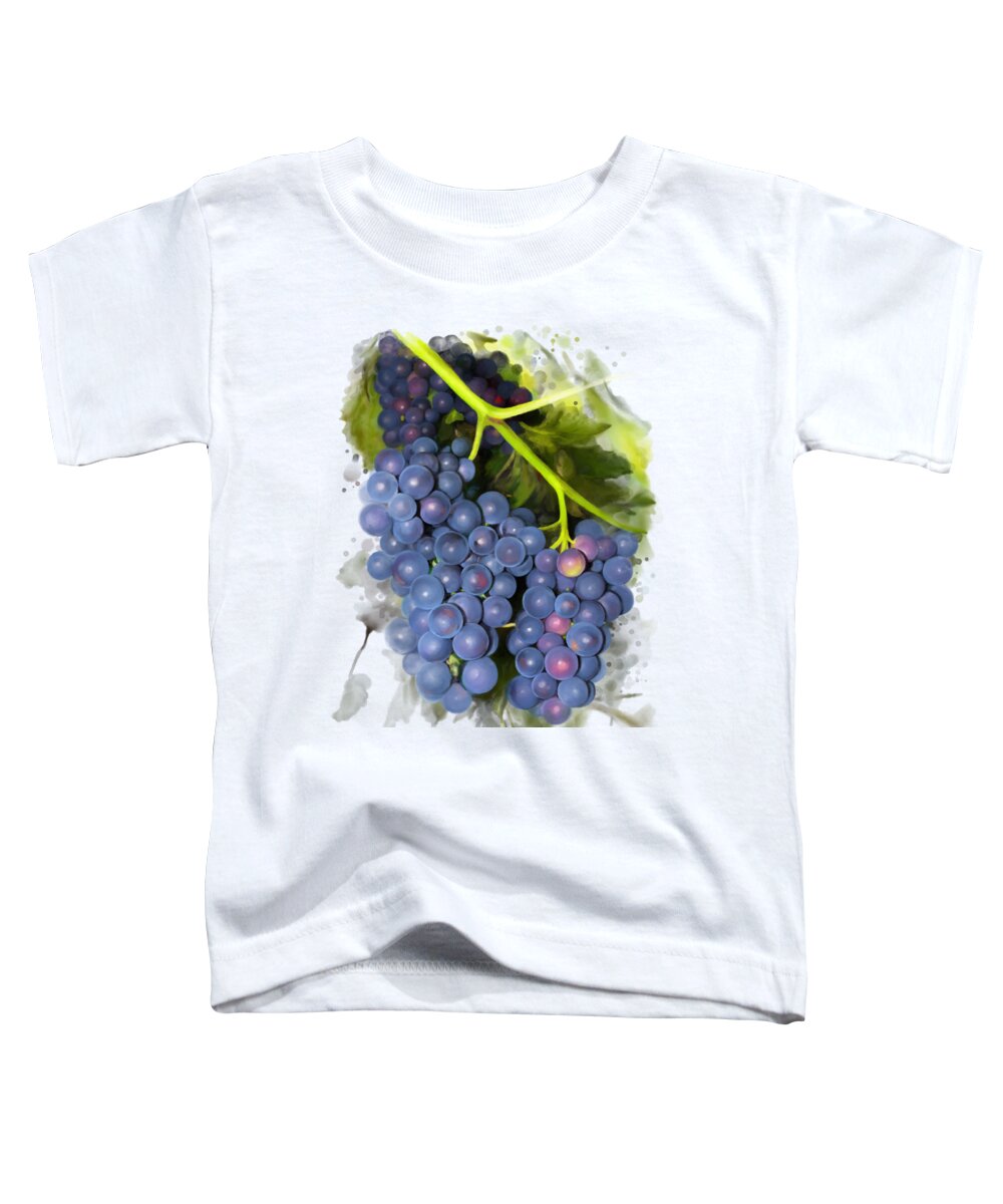 Painting Toddler T-Shirt featuring the painting Concord grape by Ivana Westin