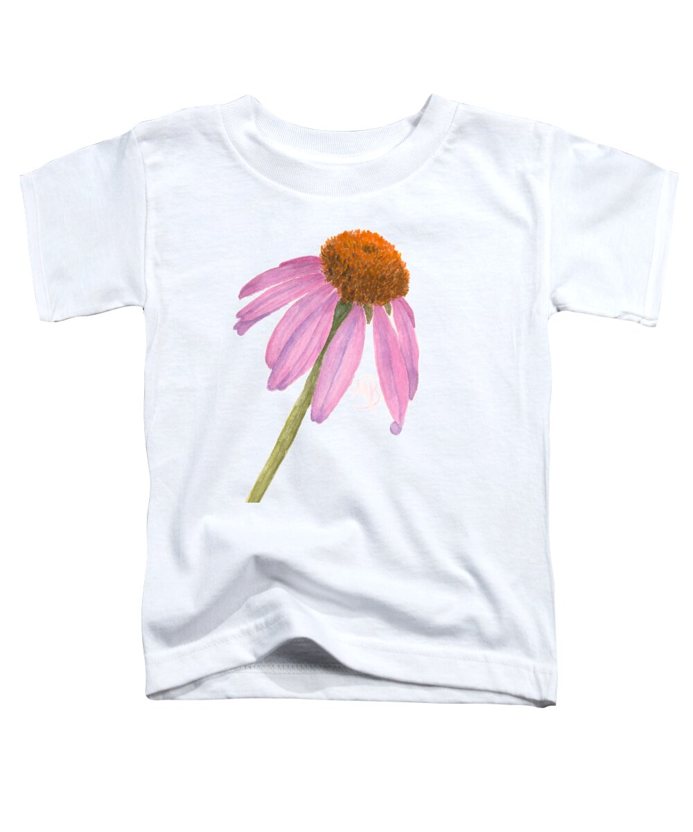 Flower Toddler T-Shirt featuring the painting Coneflower by Monica Burnette
