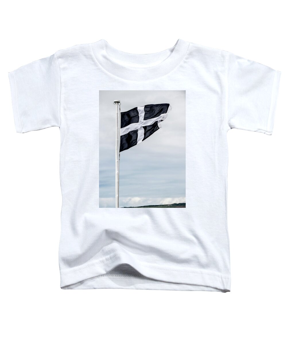 Helen Northcott Toddler T-Shirt featuring the photograph Cornish Flag iii by Helen Jackson