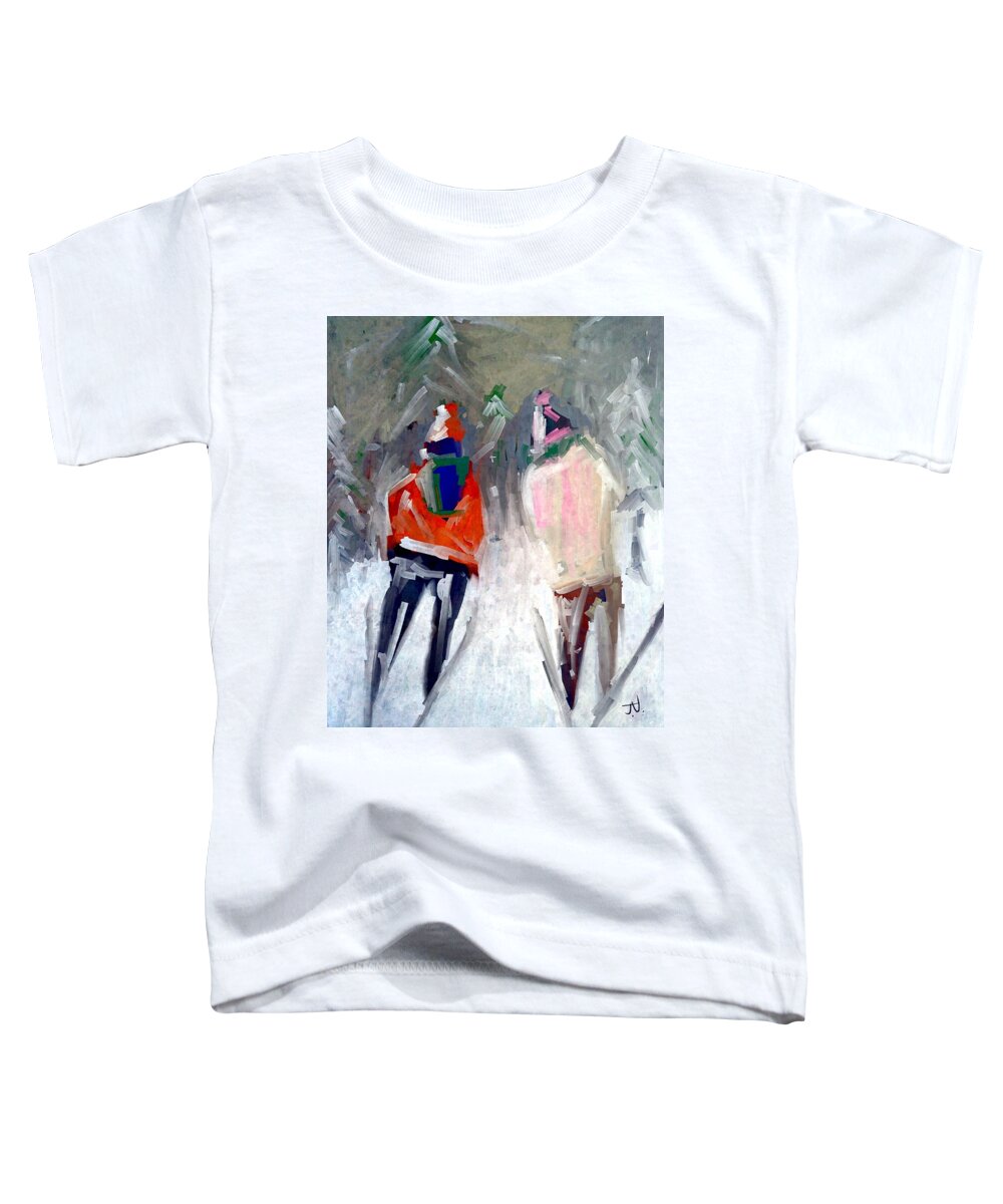 Winter Toddler T-Shirt featuring the digital art Cross Country by Jim Vance