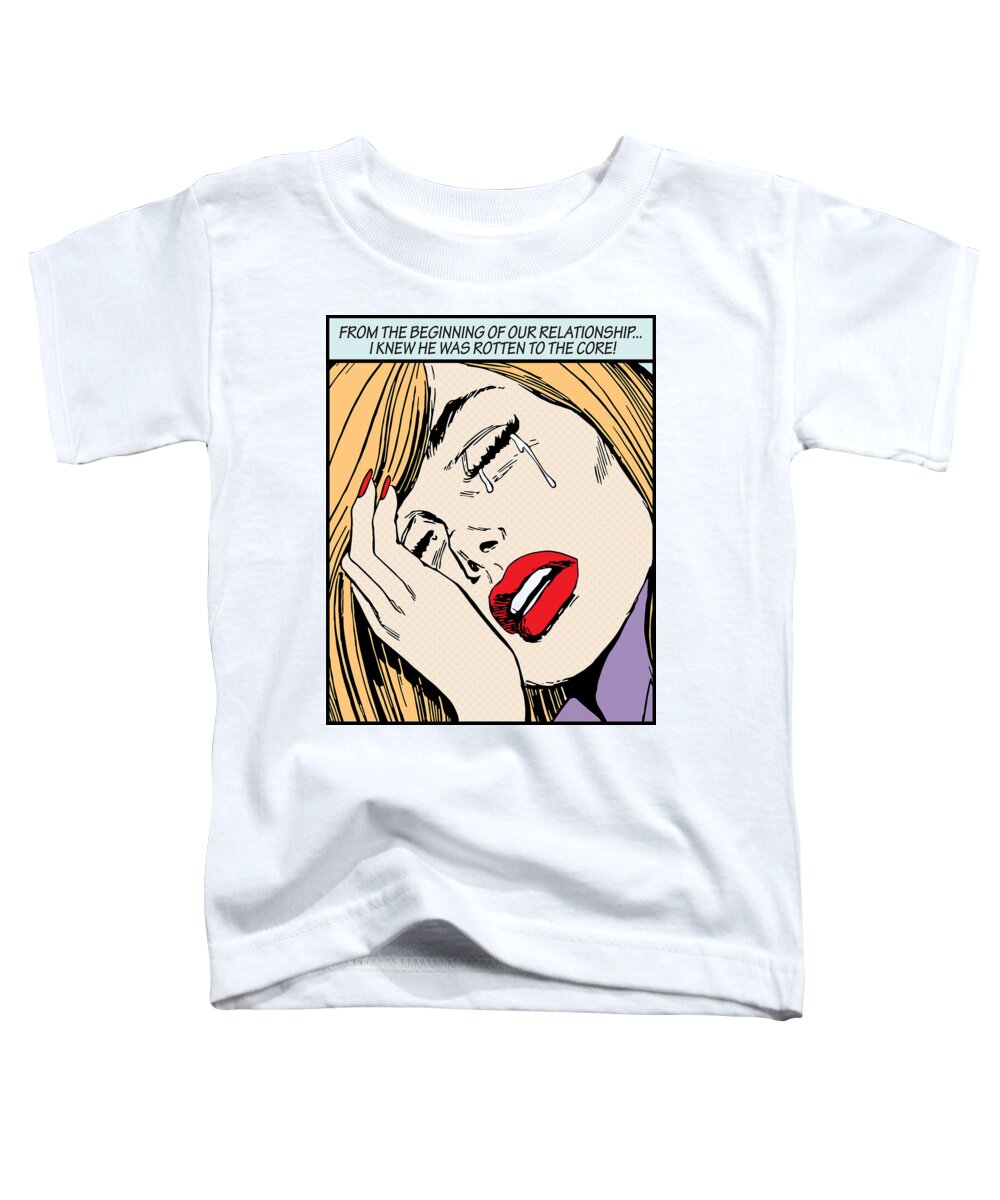 Digital Toddler T-Shirt featuring the painting Crying Woman by Gary Grayson