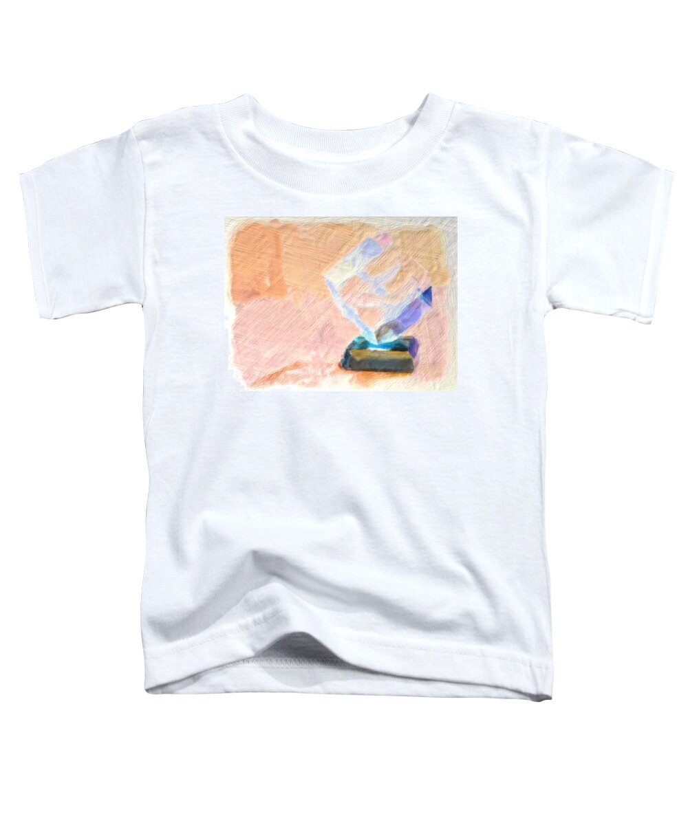Glass Crystal Fashionable Transparent Tiny Art Toddler T-Shirt featuring the photograph Crystal Art by Tn Tube