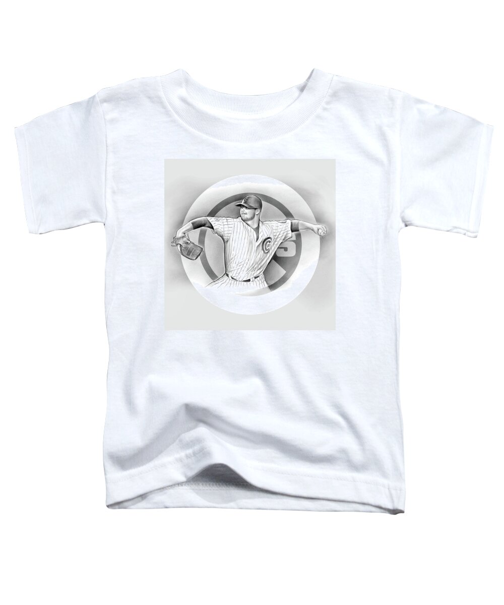 2016 Toddler T-Shirt featuring the drawing Cubs 2016 by Greg Joens