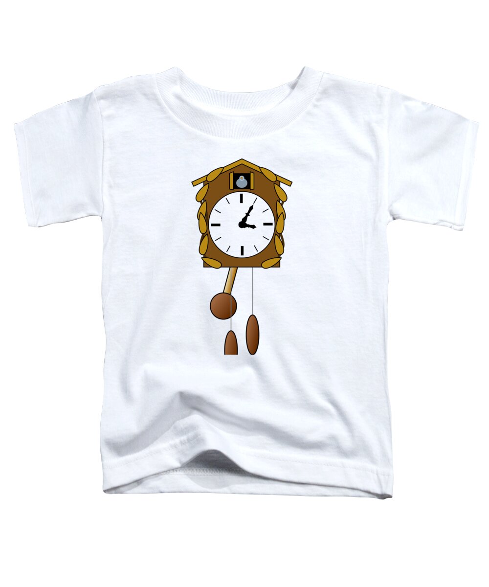 Antique Toddler T-Shirt featuring the digital art Cuckoo clock by Miroslav Nemecek