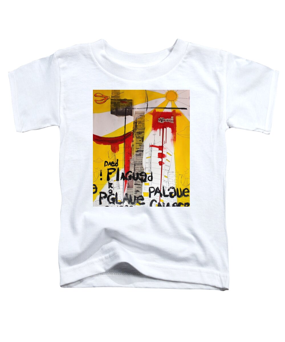 Expressive Toddler T-Shirt featuring the mixed media Curative Needs by Aort Reed