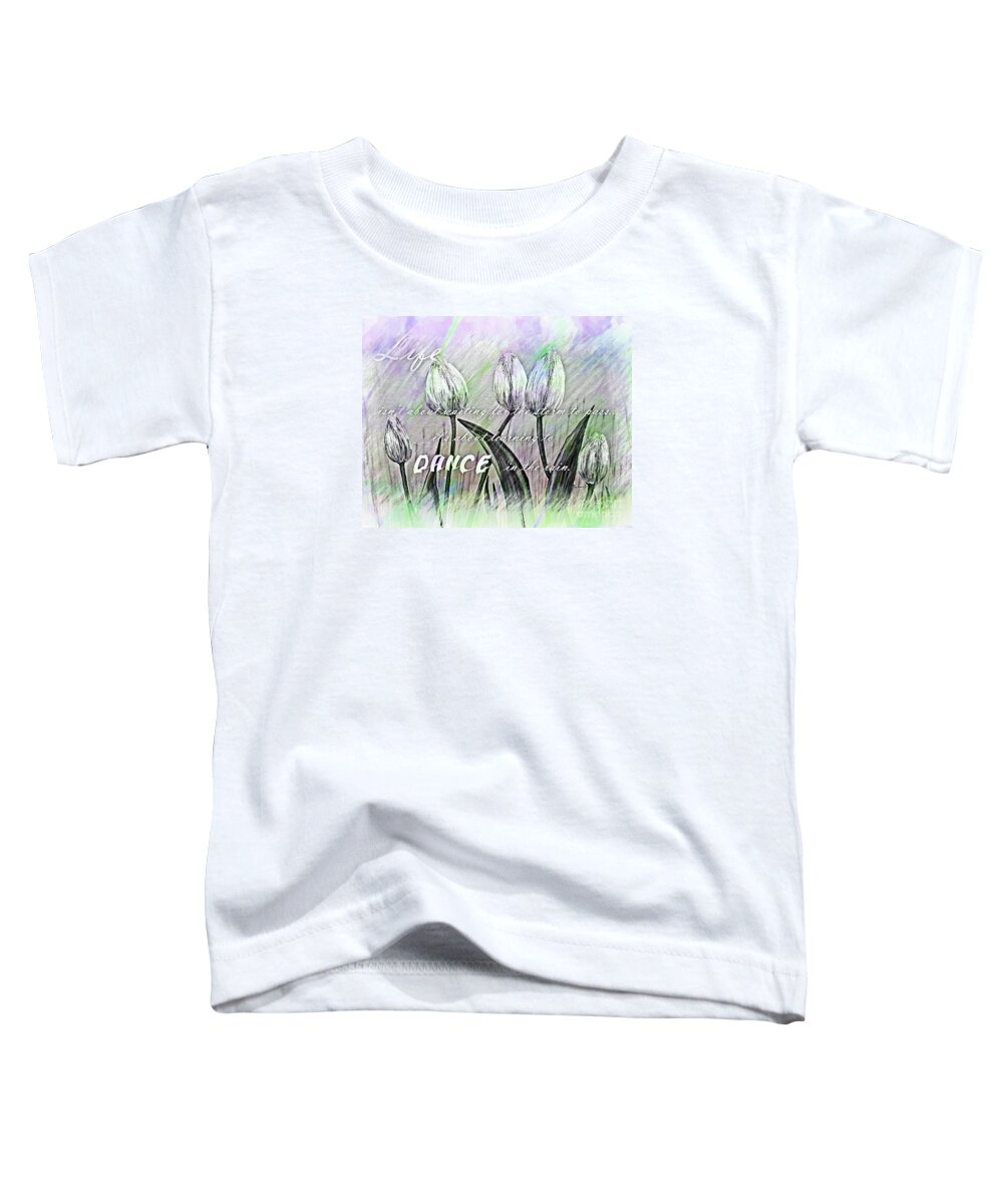  Barbara Griffin Toddler T-Shirt featuring the painting Dance in the Rain 2 by Barbara A Griffin