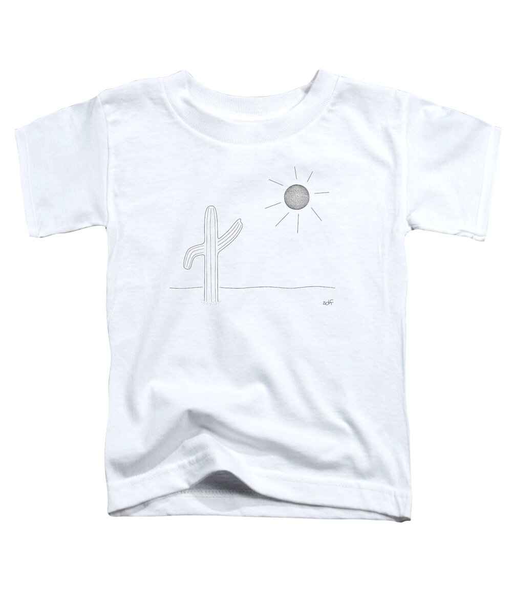 Cactus Toddler T-Shirt featuring the drawing Dancing Cacti by Seth Fleishman