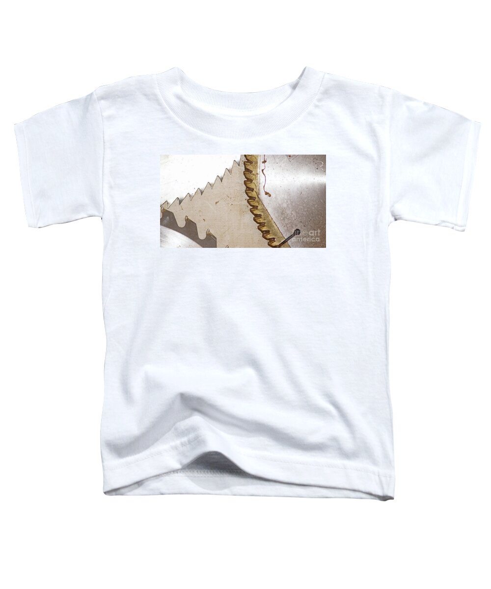 Sawblade Toddler T-Shirt featuring the photograph Dangerously sharp  by Eva-Maria Di Bella