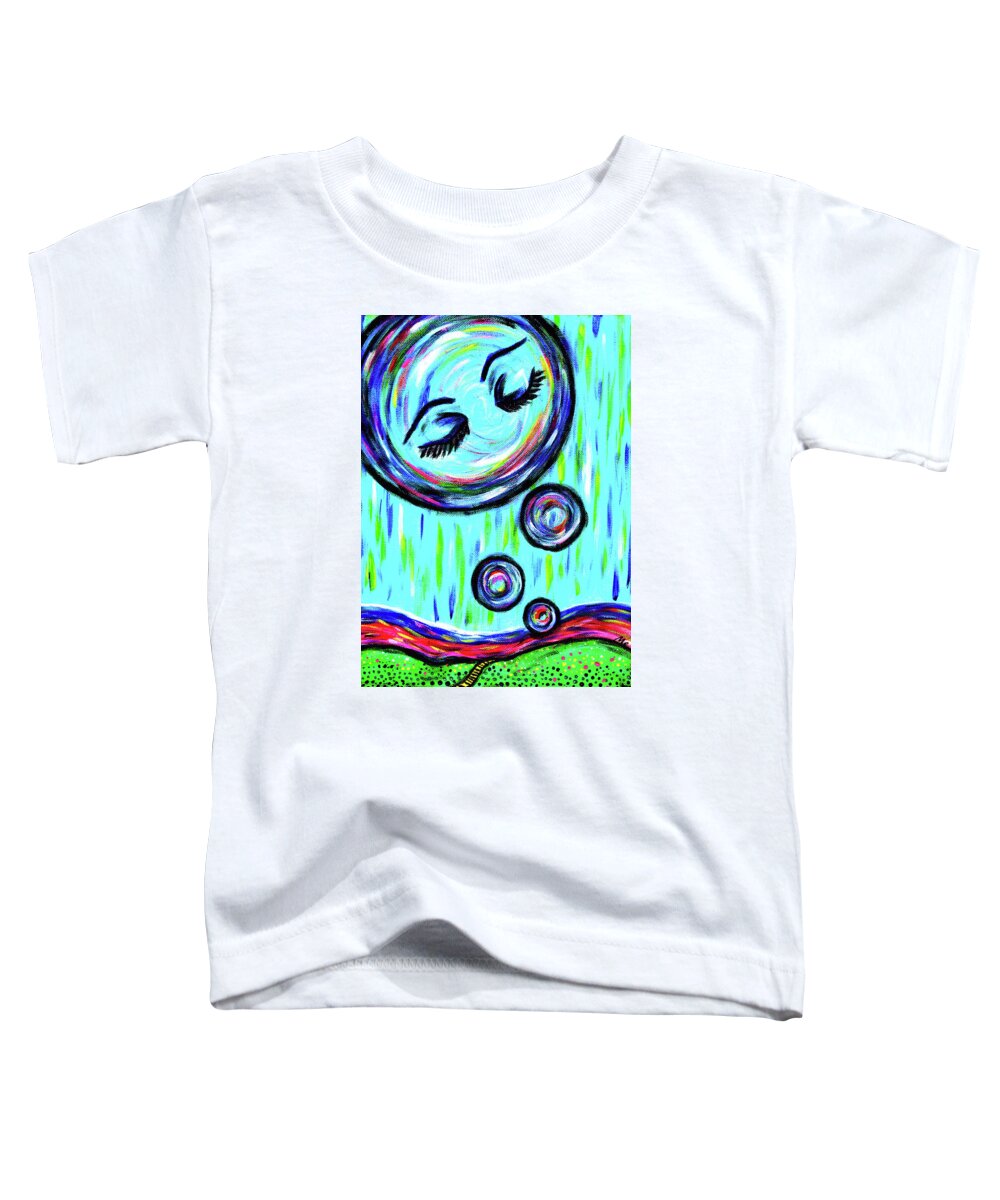 Landscape Toddler T-Shirt featuring the painting Daydream In Blue by Meghan Elizabeth