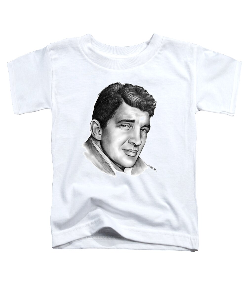 Dean Martin Toddler T-Shirt featuring the drawing Dean Martin by Greg Joens
