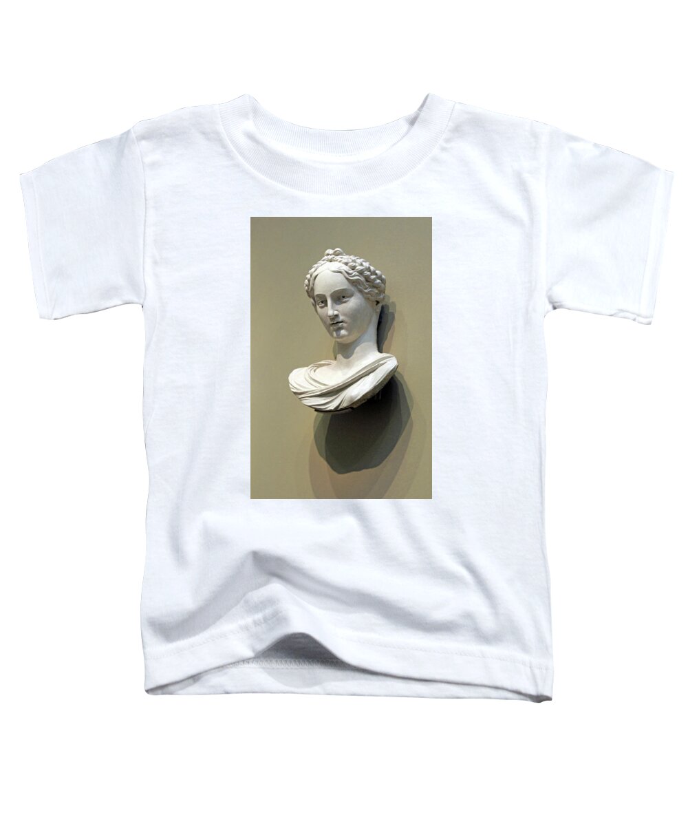 Bust Toddler T-Shirt featuring the photograph Della Robbia's Bust Of A Woman by Cora Wandel