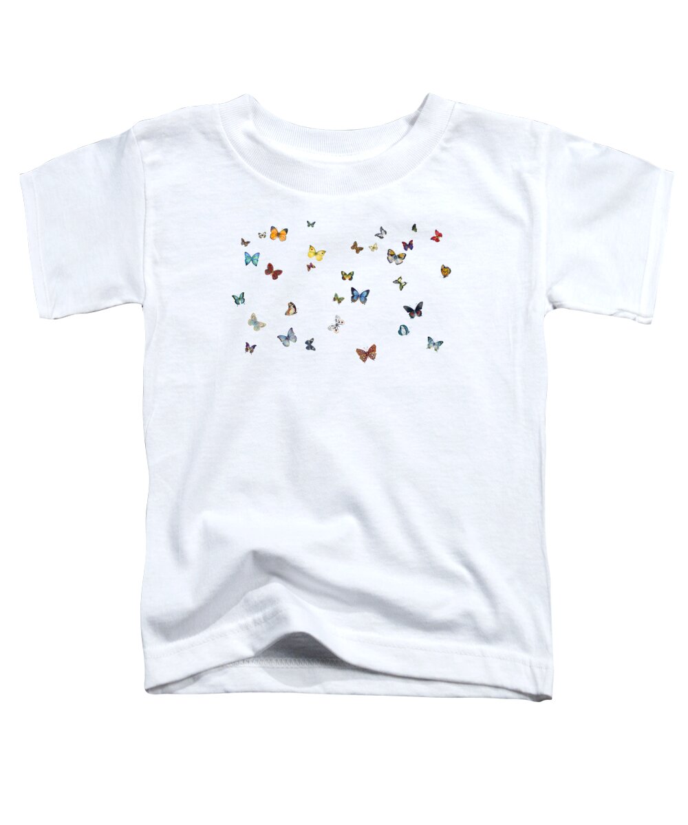 Butterflies Toddler T-Shirt featuring the painting Delphine by Amy Kirkpatrick