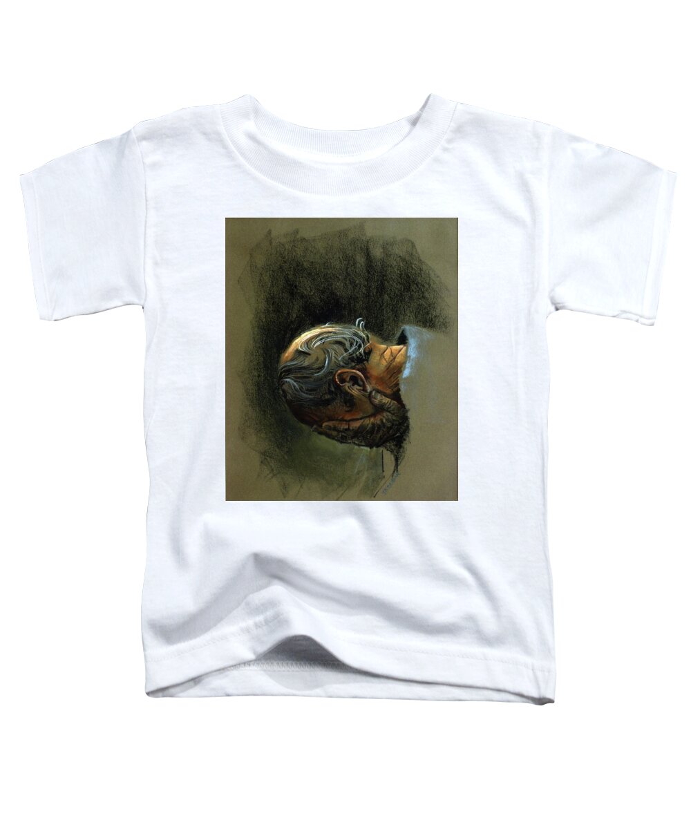 Cast Toddler T-Shirt featuring the painting Despair. Why are you downcast? by Graham Braddock