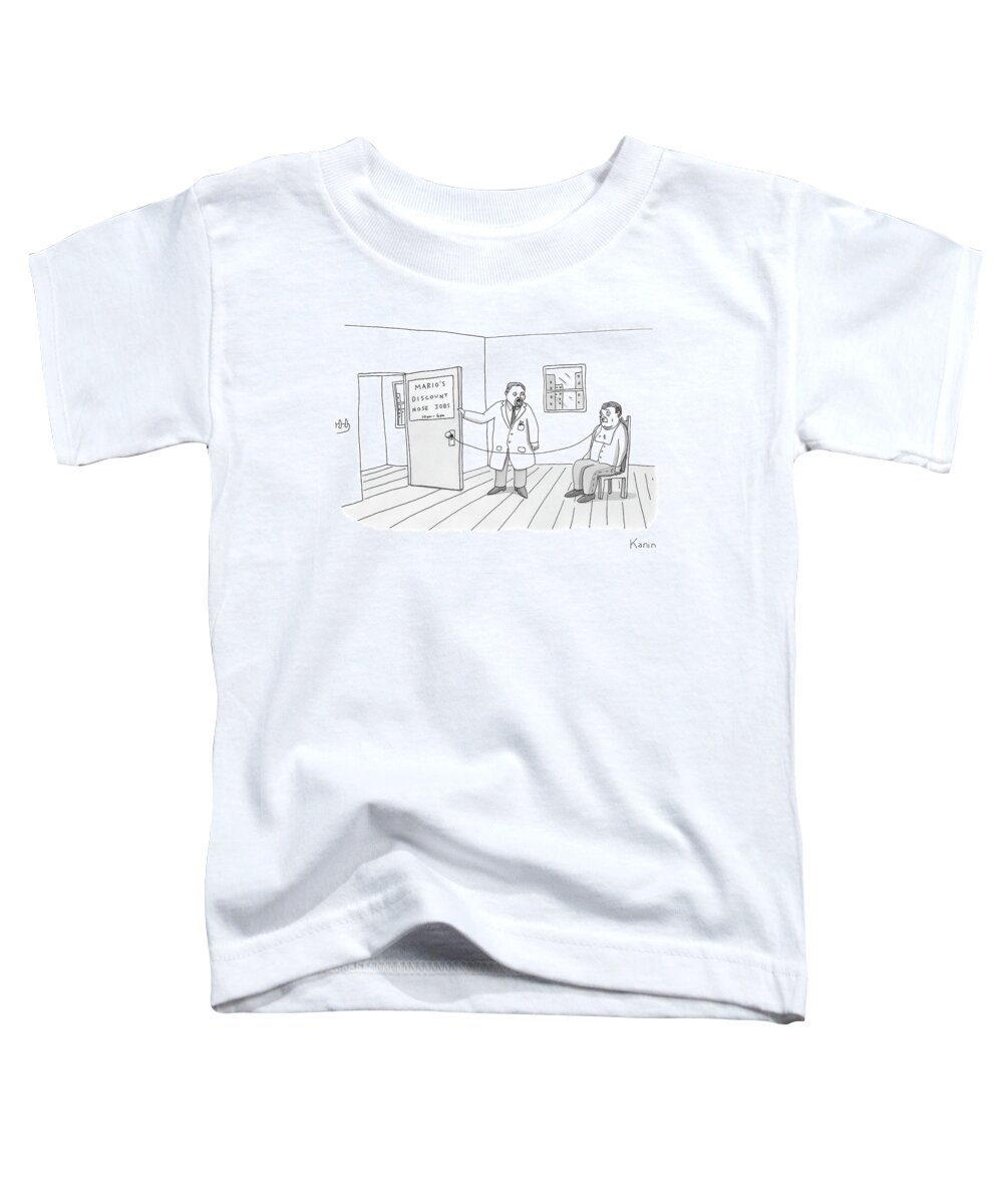 Discount Toddler T-Shirt featuring the drawing Discount Nose Job by Zachary Kanin