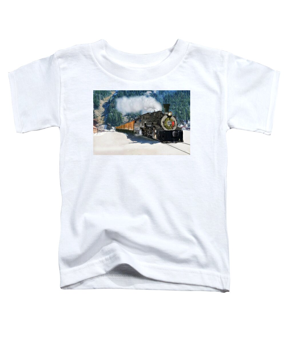 Train Toddler T-Shirt featuring the digital art Durango to Silverton Train by Janette Boyd