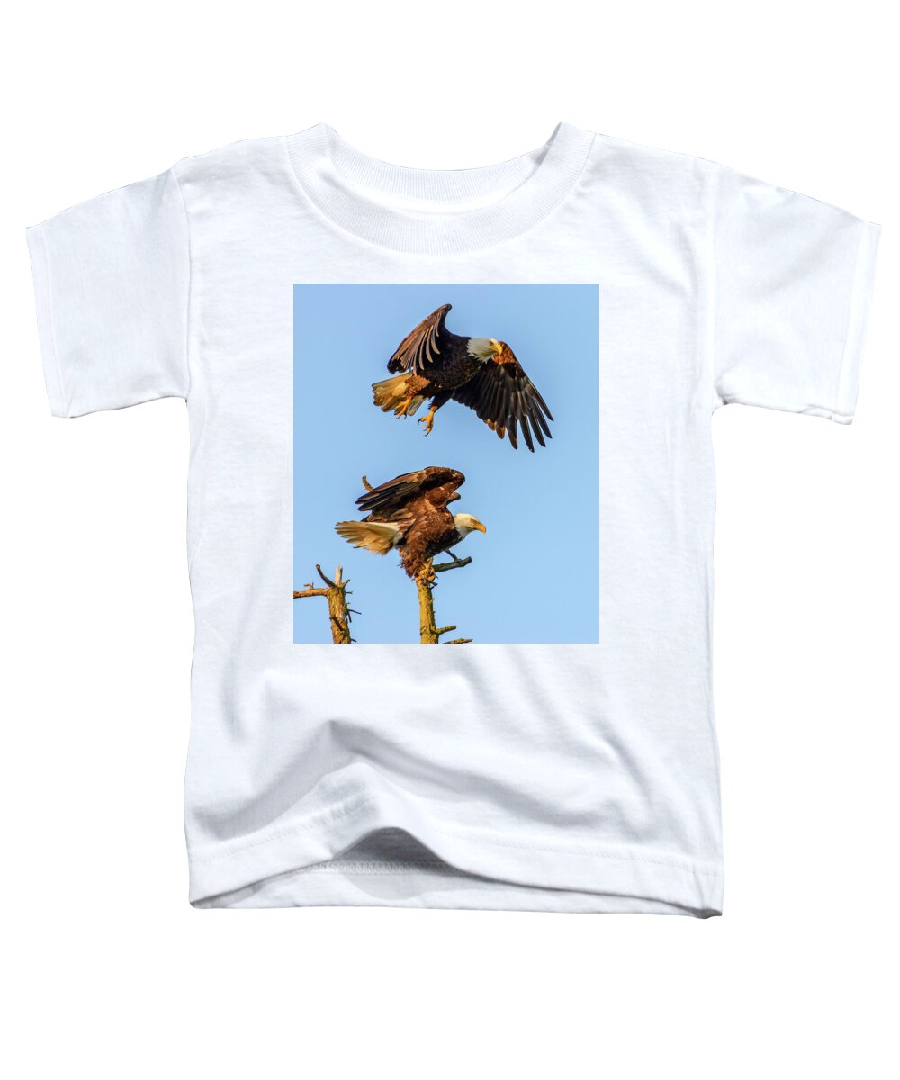 Eagle Toddler T-Shirt featuring the photograph Eagles by Jerry Cahill