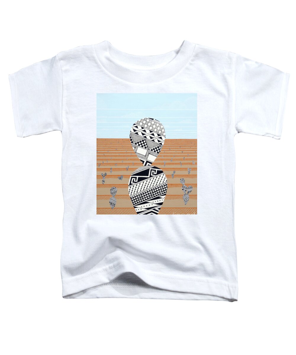 Cactus Paintings Toddler T-Shirt featuring the painting Echos of the Past 2 by Doug Miller