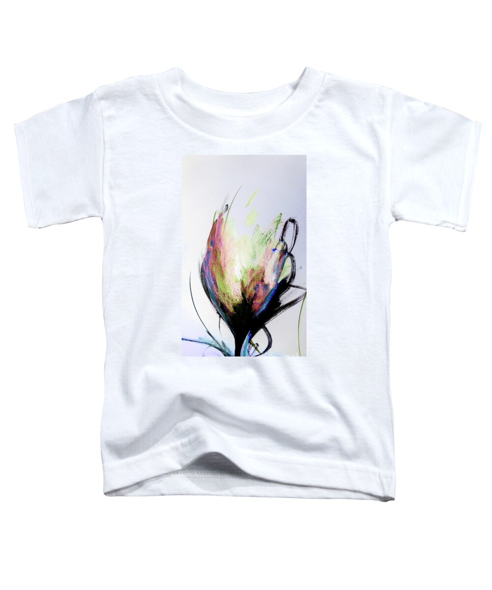 Elemental Toddler T-Shirt featuring the digital art Elemental In Color Abstract Painting by Lisa Kaiser