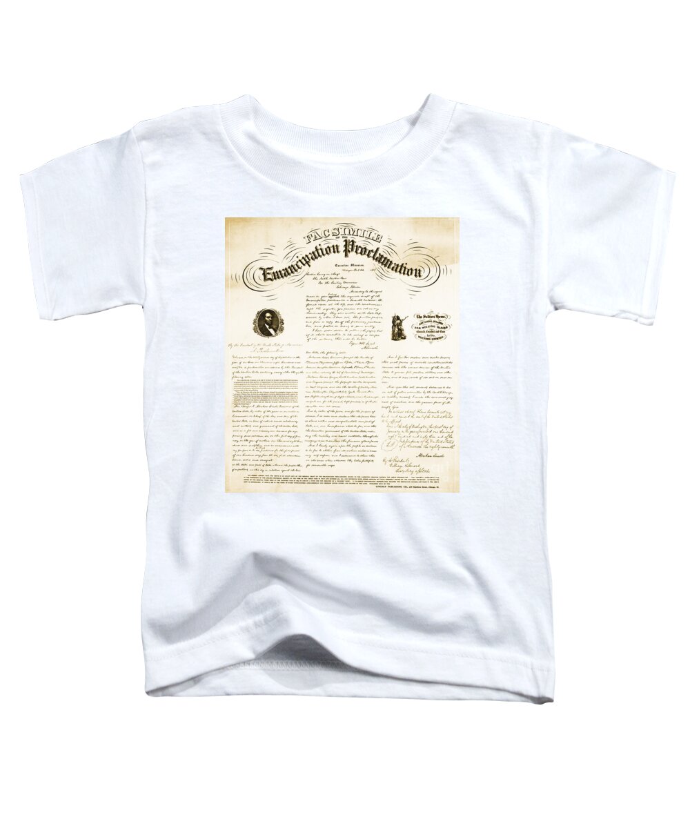 Emancipation Proclamation Toddler T-Shirt featuring the photograph Emancipation Proclamation by Photo Researchers