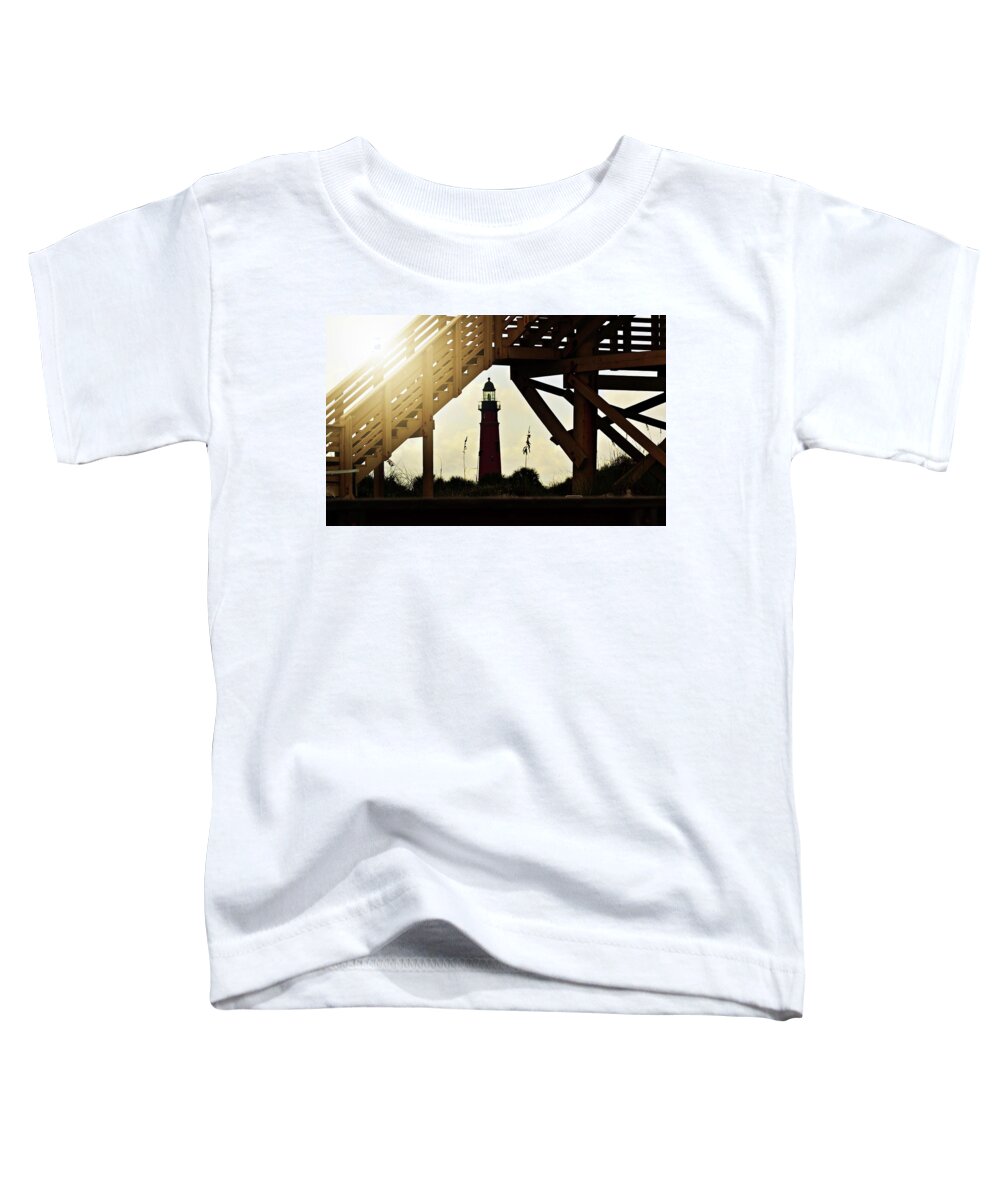 Lighthouse Toddler T-Shirt featuring the photograph Emerosa by Carolyn Mickulas