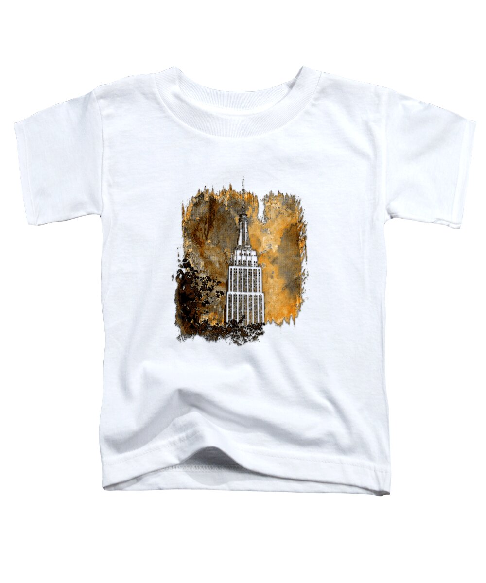 Earthy Toddler T-Shirt featuring the photograph Empire State Of Mind Earthy 3 Dimensional by DiDesigns Graphics