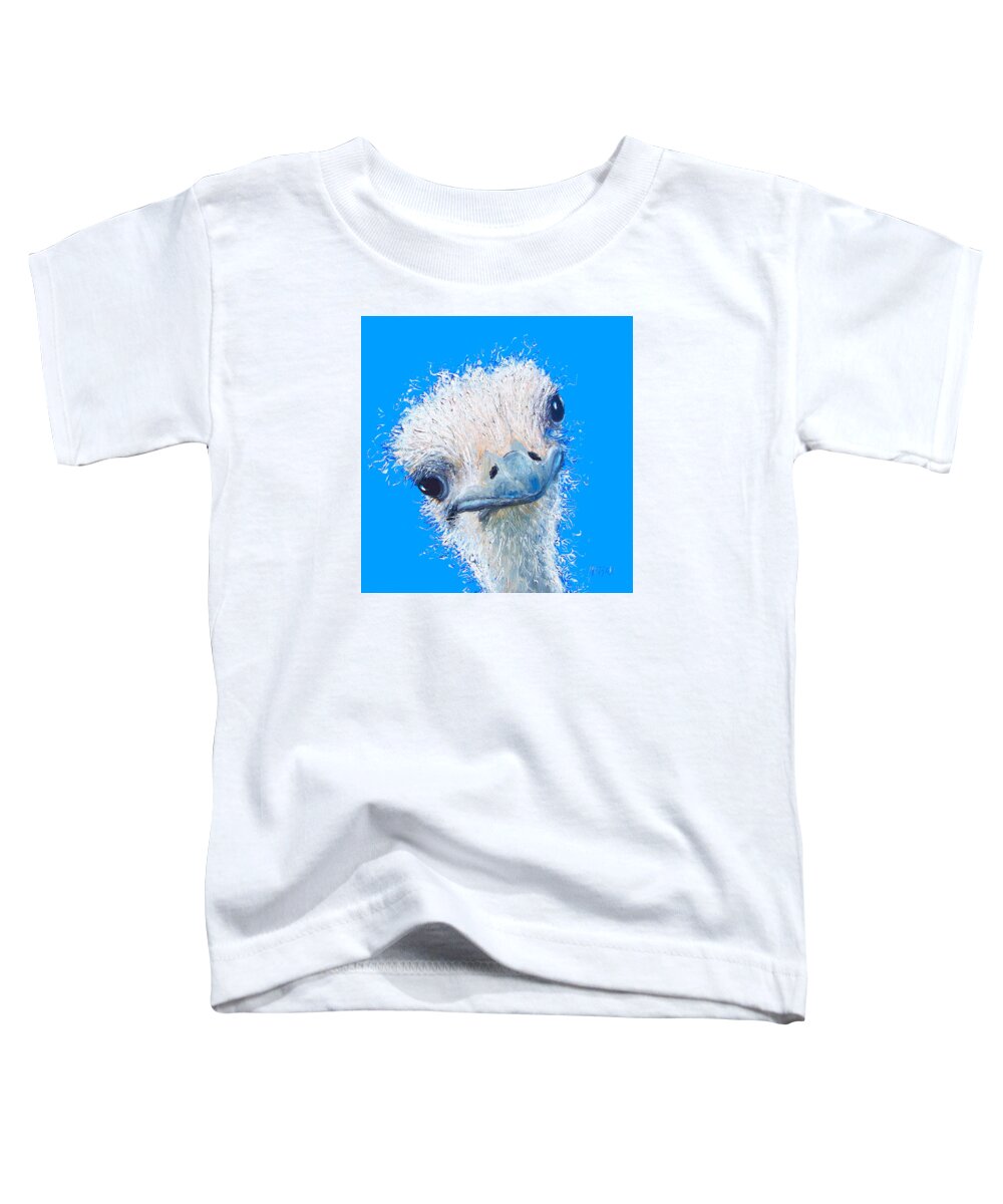 Emu Toddler T-Shirt featuring the painting Emu painting by Jan Matson