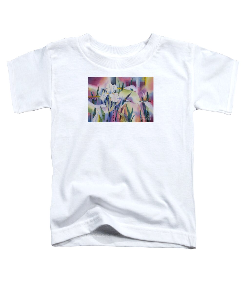 Iris Toddler T-Shirt featuring the painting Enchantment by Deborah Ronglien