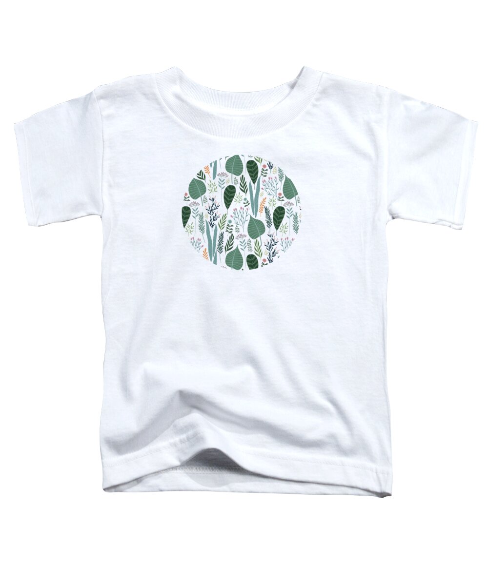 Painting Toddler T-Shirt featuring the painting End Of Winter Spring Thaw Garden Pattern by Little Bunny Sunshine