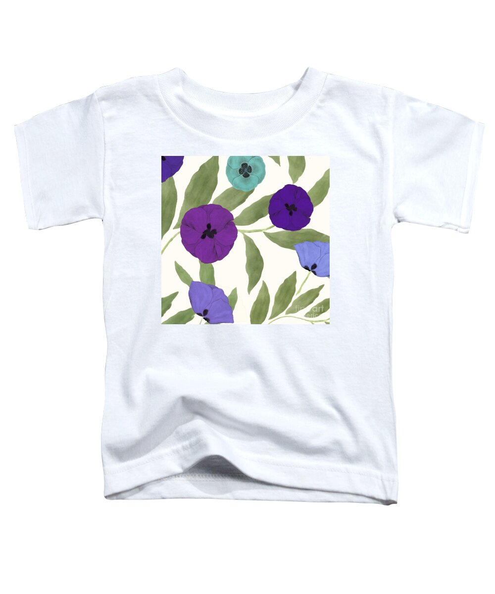 Poppies Toddler T-Shirt featuring the painting English Garden by Mindy Sommers