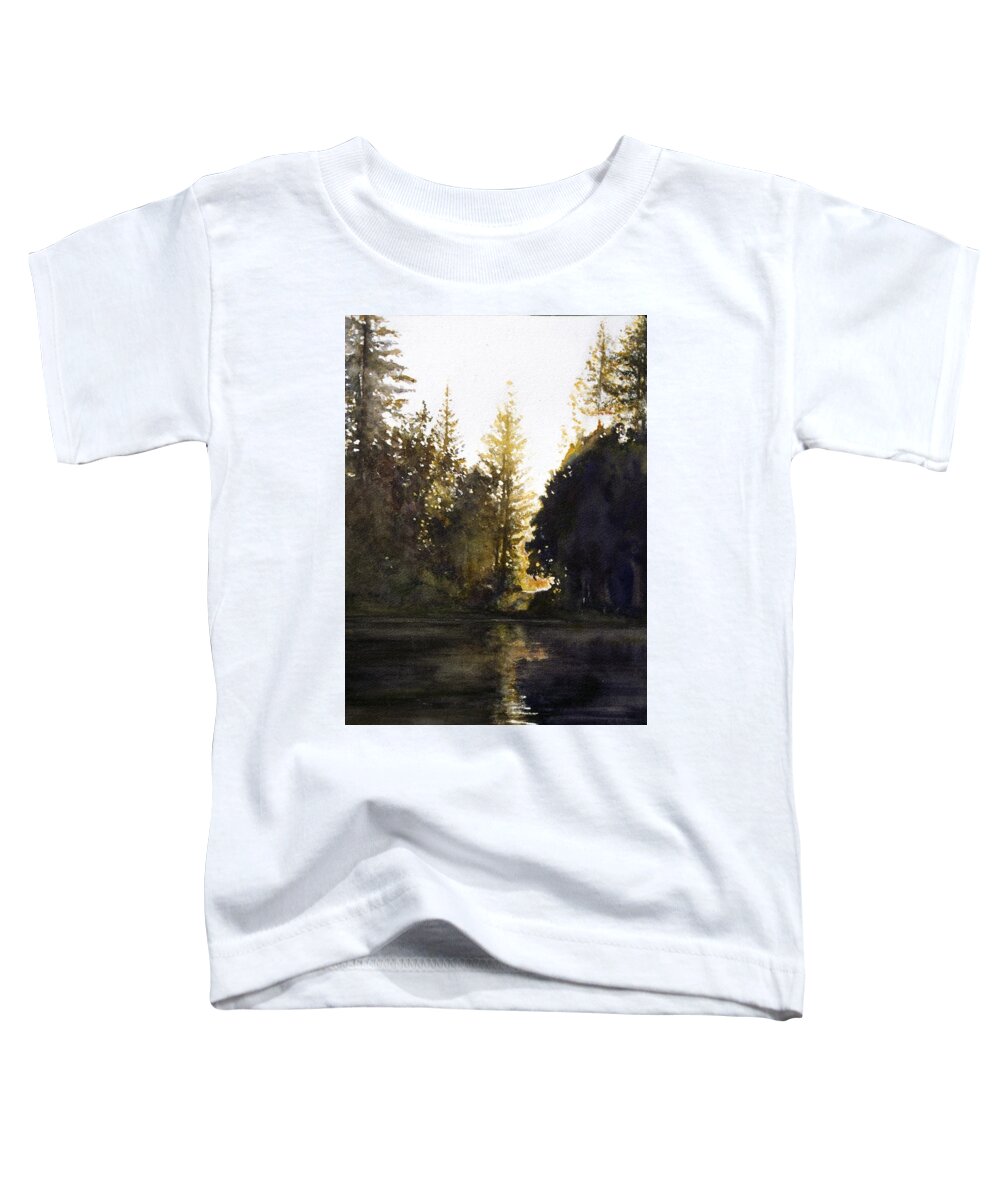 Landscape Toddler T-Shirt featuring the painting Evening by Barbara Pease