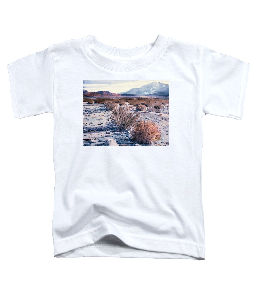 Sage Toddler T-Shirt featuring the painting Evening in Death Valley by Donald Maier
