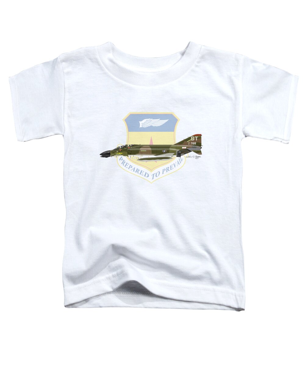 F-4d Toddler T-Shirt featuring the digital art F-4D Phantom Bitburg by Arthur Eggers