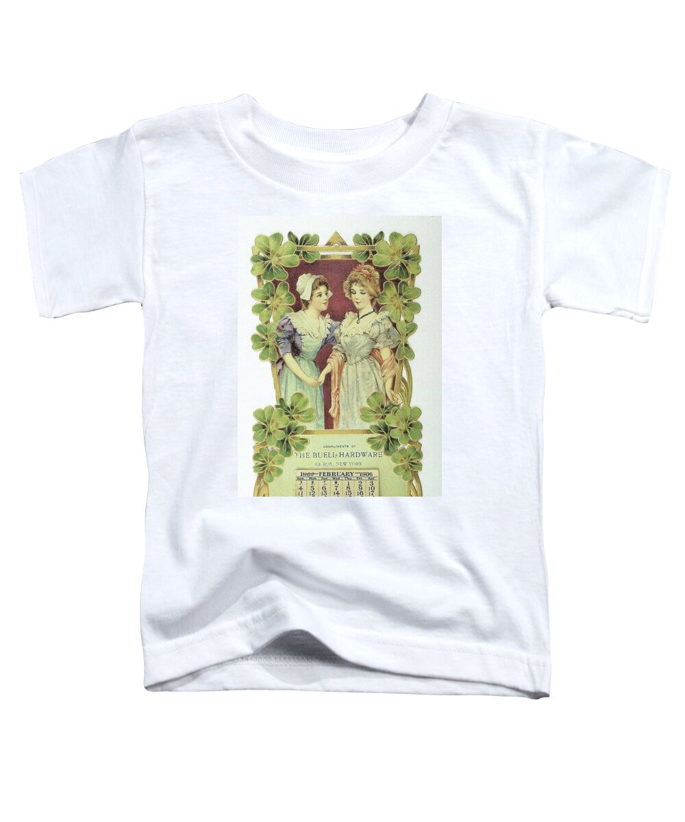 Frances Brundage Toddler T-Shirt featuring the painting Fairy Calendar by Reynold Jay