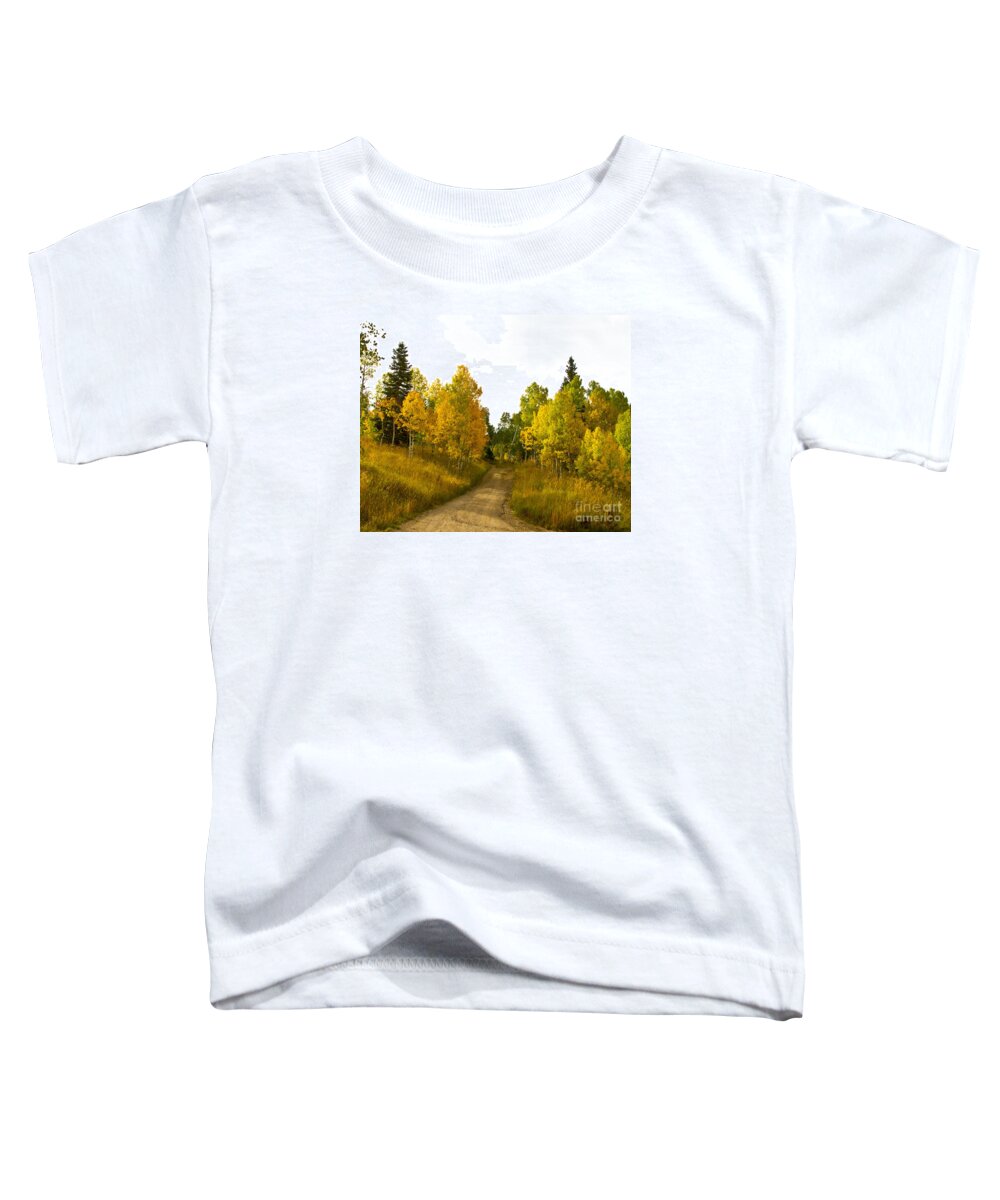Fall Colors Toddler T-Shirt featuring the photograph Fall Colors in Cedar Canyon Utah by Malcolm Howard