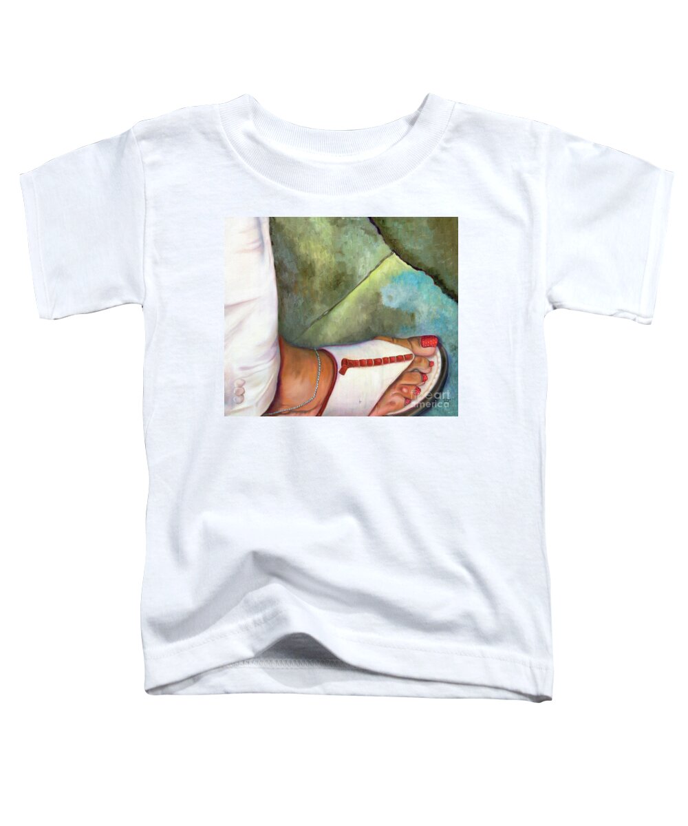 Figurative Toddler T-Shirt featuring the painting Fashion Feat by Marlene Book