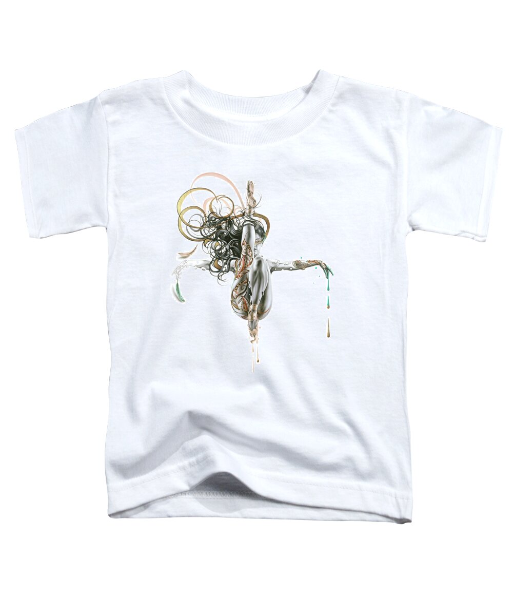 Women Toddler T-Shirt featuring the painting Feel Your Soul by Karina Llergo