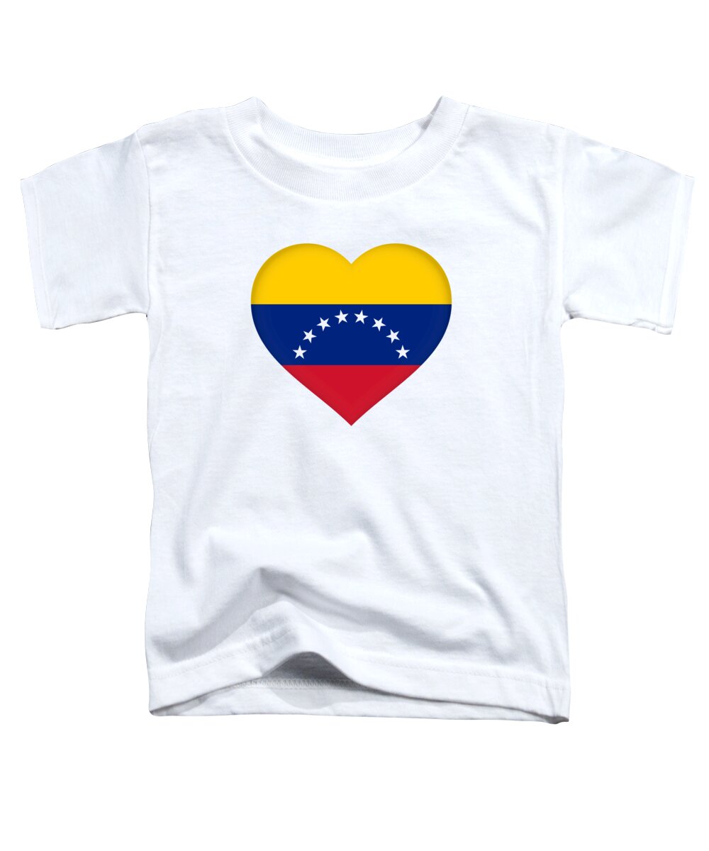 Venezuela Toddler T-Shirt featuring the photograph Flag of Venezuela Heart by Roy Pedersen