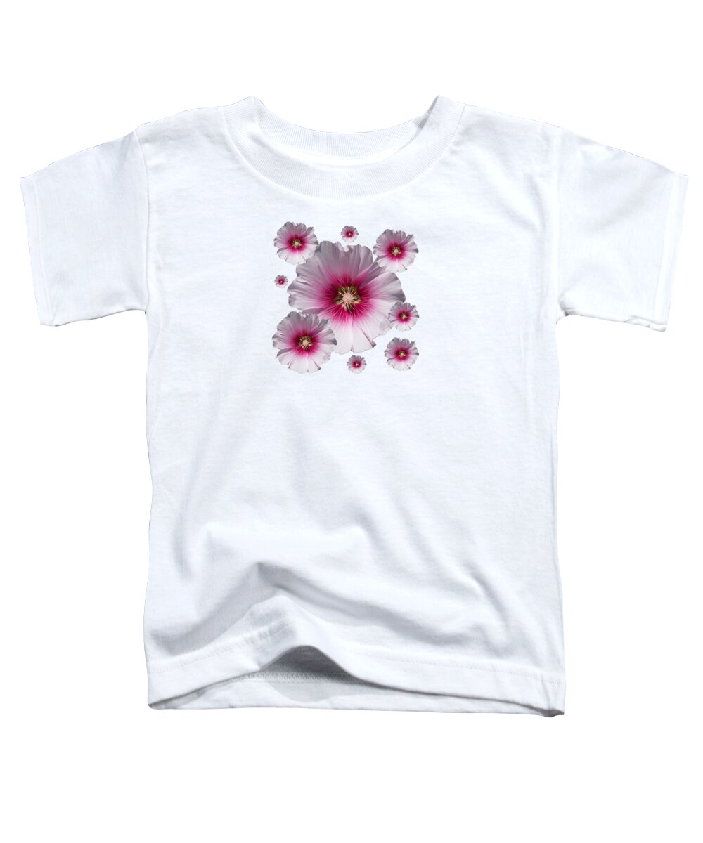 Hollyhock Toddler T-Shirt featuring the digital art Flower Circle by Roy Pedersen
