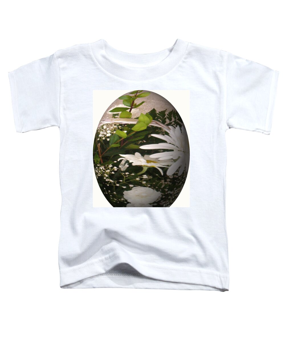 Flower Toddler T-Shirt featuring the digital art Flower Egg by Charles Robinson