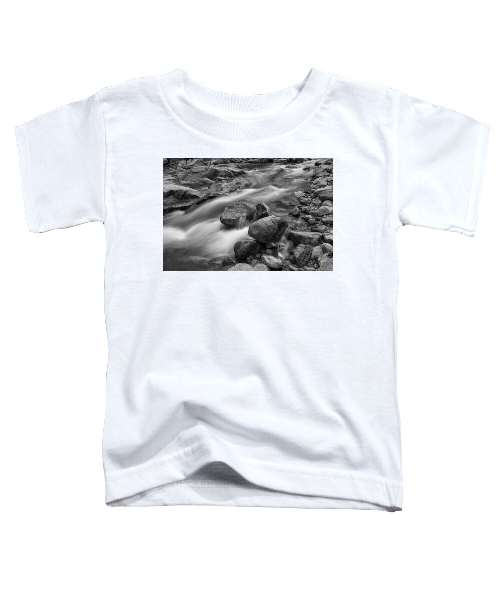 Black White Art Toddler T-Shirt featuring the photograph Flowing Rocks by James BO Insogna