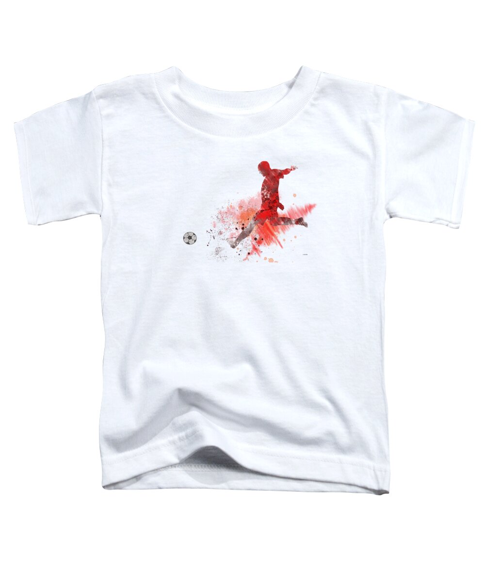 Football Player Toddler T-Shirt featuring the digital art Football Player by Marlene Watson