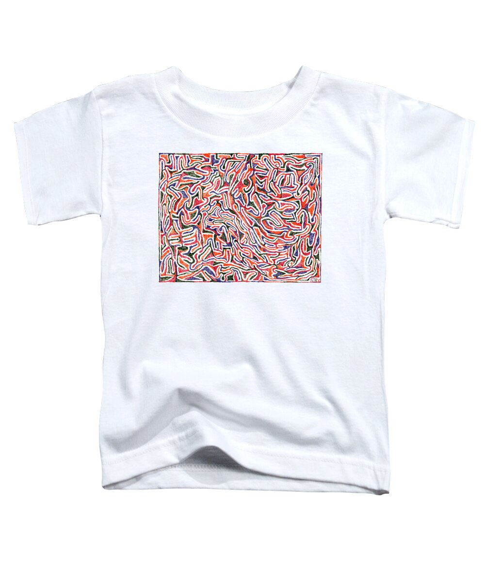 Mazes Toddler T-Shirt featuring the drawing Formations by Steven Natanson