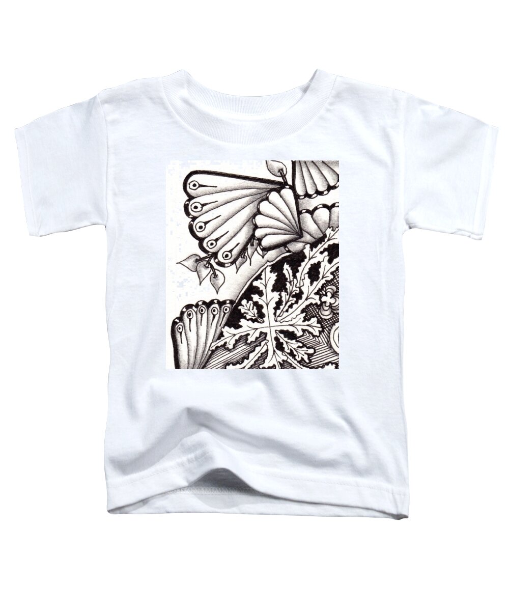 Zentangle Toddler T-Shirt featuring the drawing Four Seasons by Jan Steinle