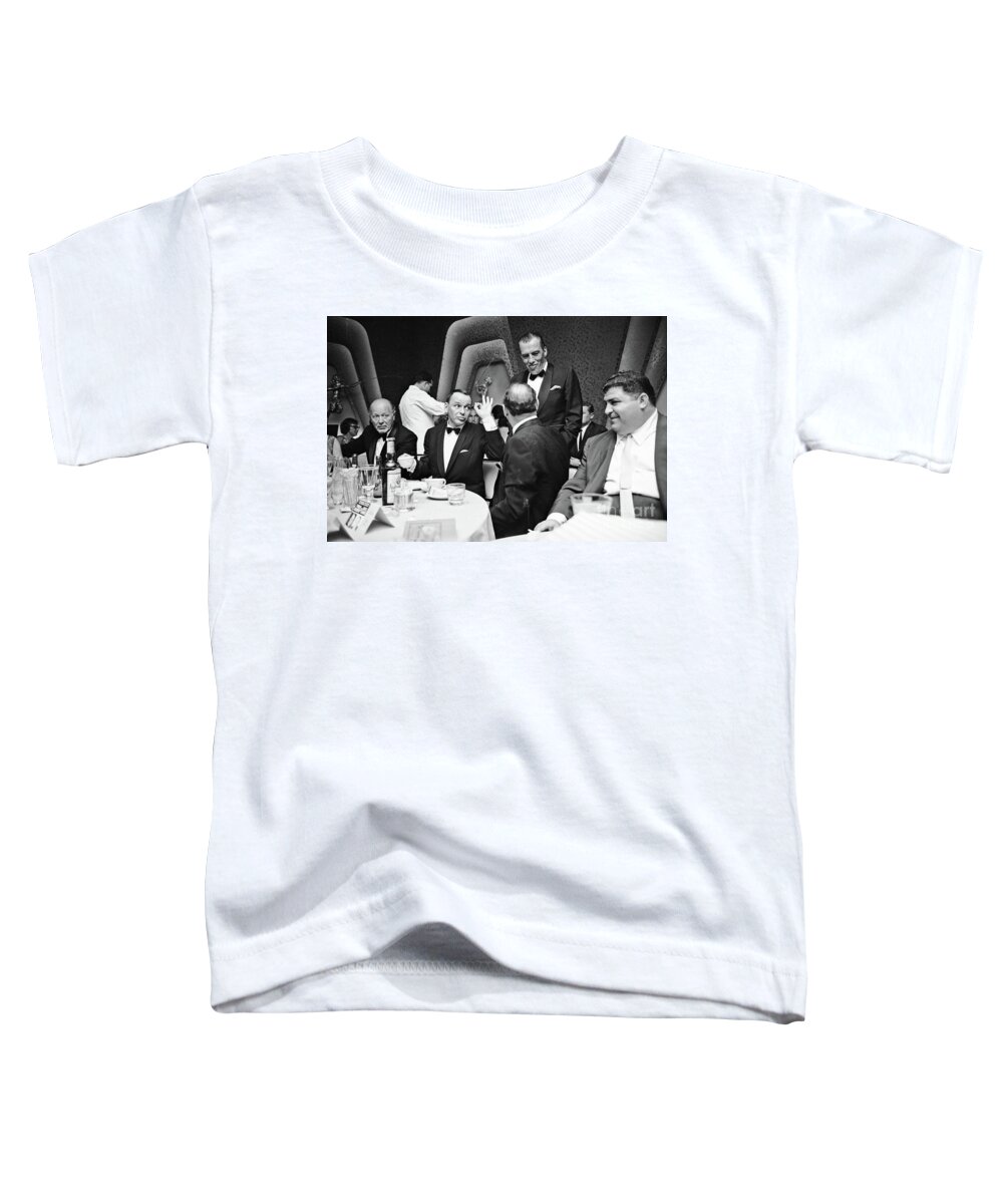 Sinatra Toddler T-Shirt featuring the photograph Frank Sinatra and Buddy Ed Sullivan by Doc Braham