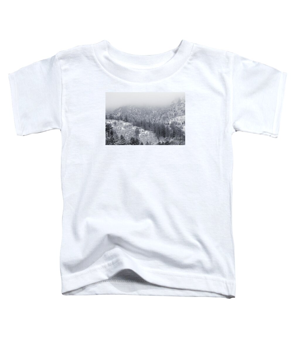 Snow Toddler T-Shirt featuring the photograph Fresh Snow in Cheyenne Mountain Toned Color by Steven Krull