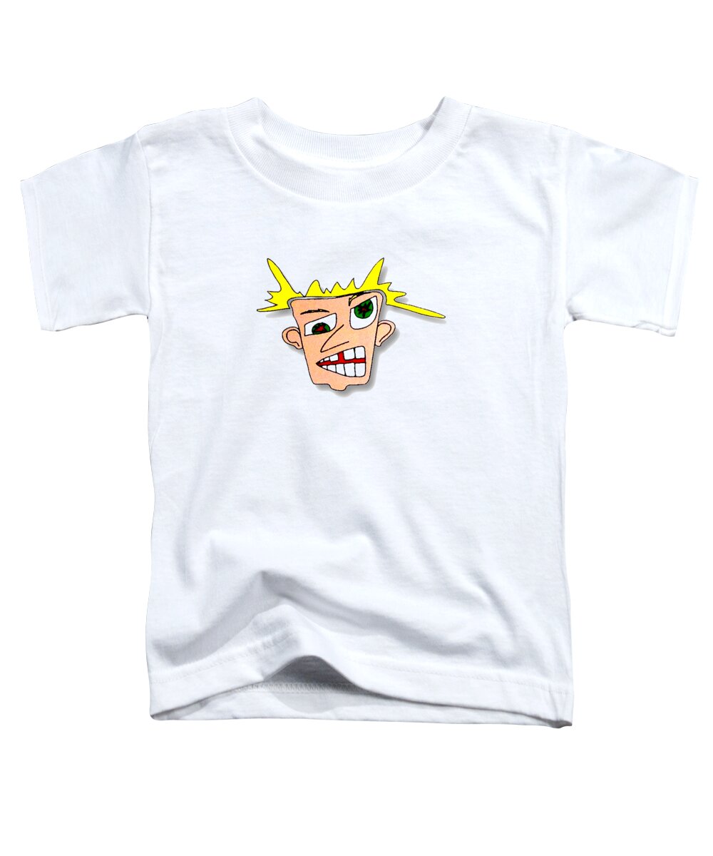 Paintings Toddler T-Shirt featuring the drawing FU Party People - Peep 049 by Dar Freeland