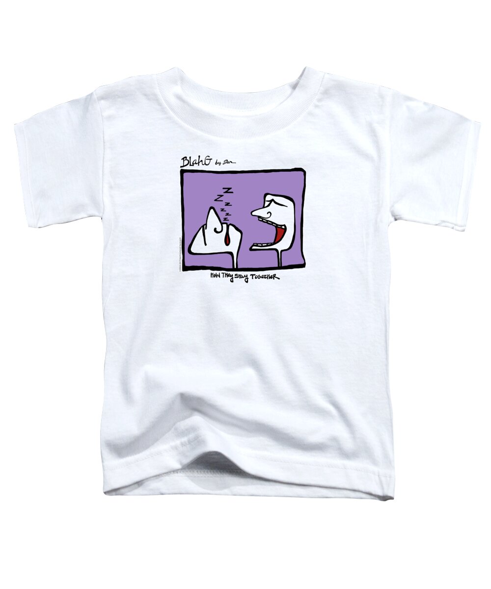 Face Up Toddler T-Shirt featuring the drawing How They Stay Together by Dar Freeland