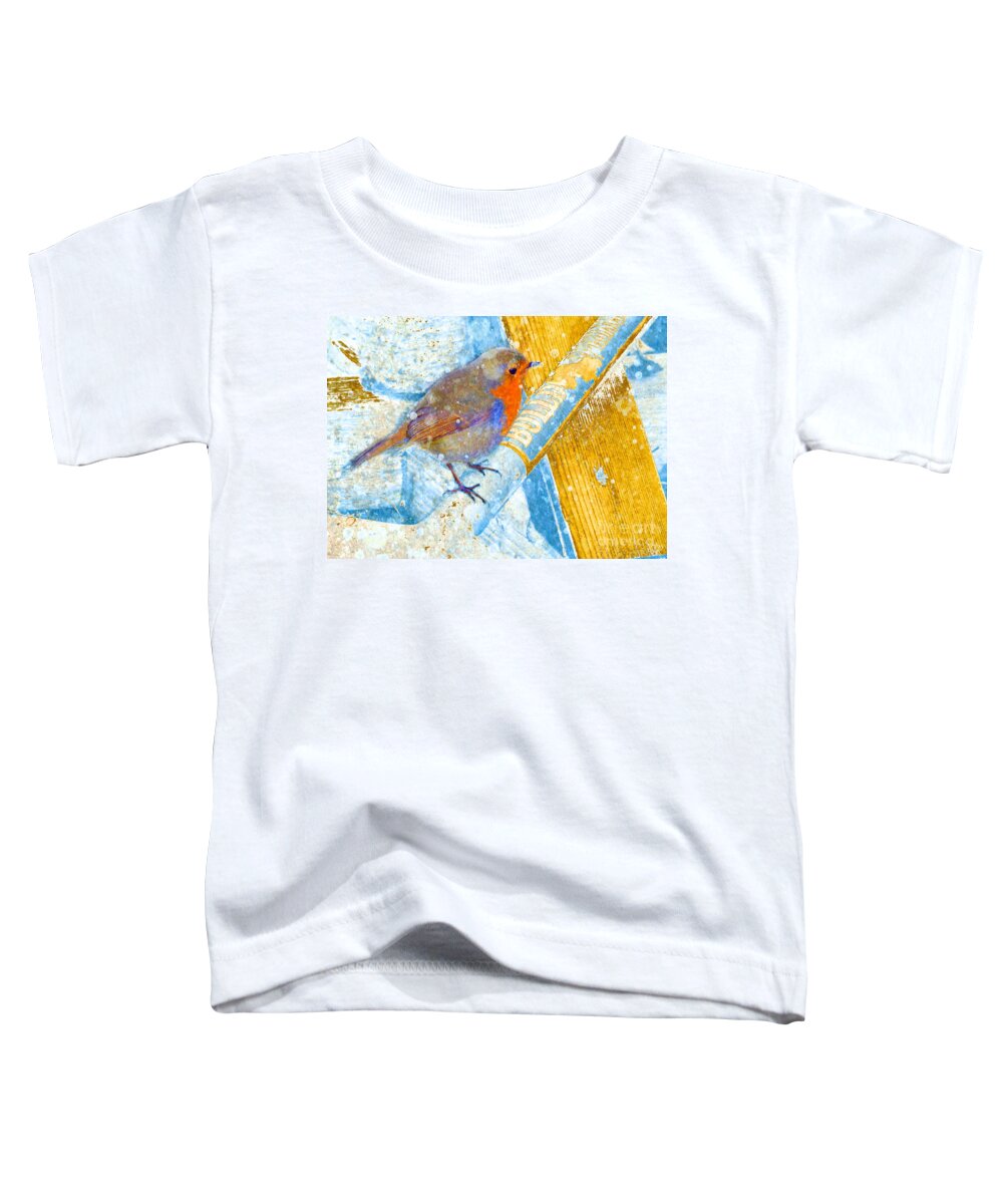 Robin Toddler T-Shirt featuring the photograph Garden robin by LemonArt Photography
